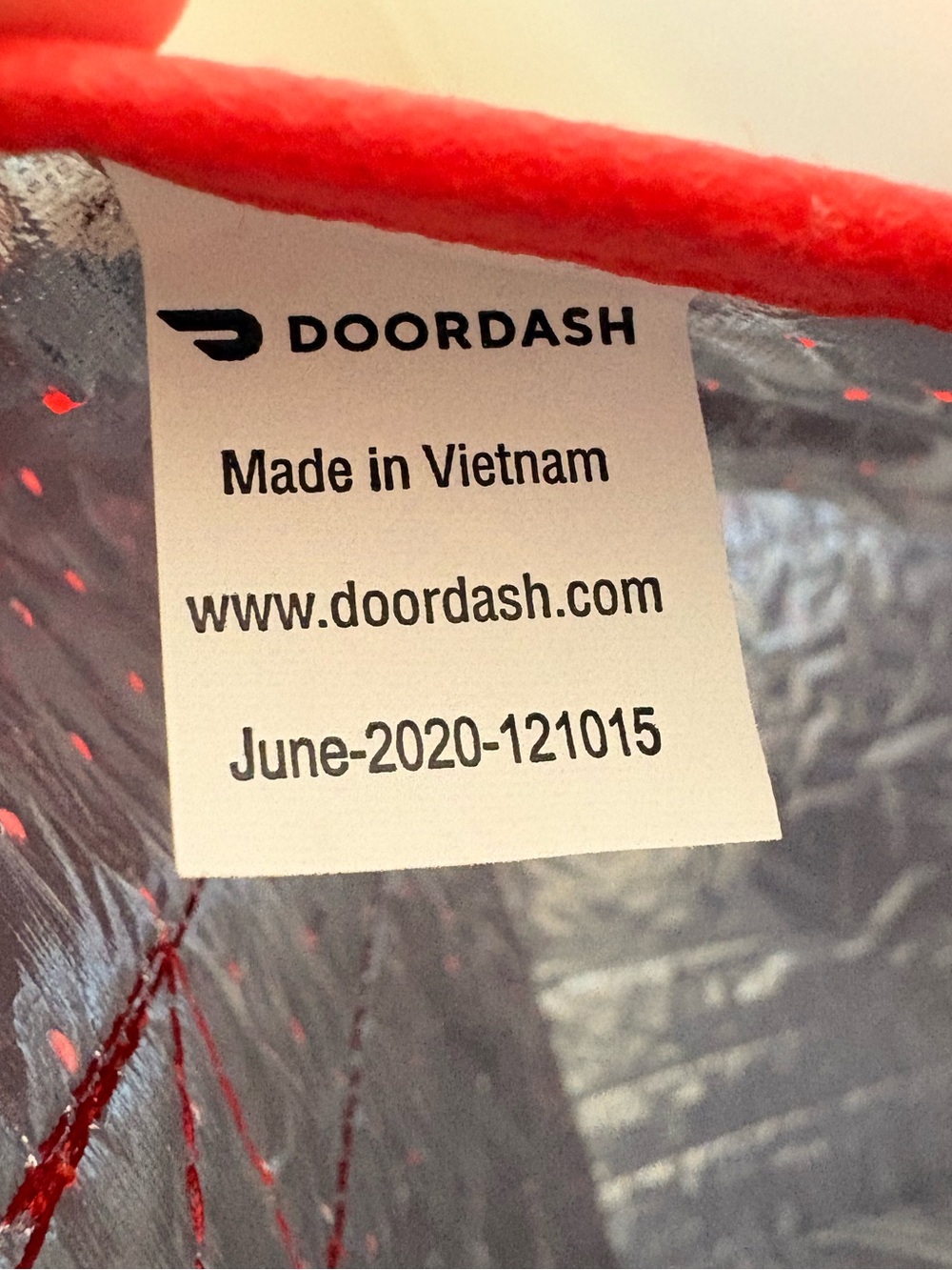 DoorDash Red Insulated Tote with White Logo - Picture 4 of 5